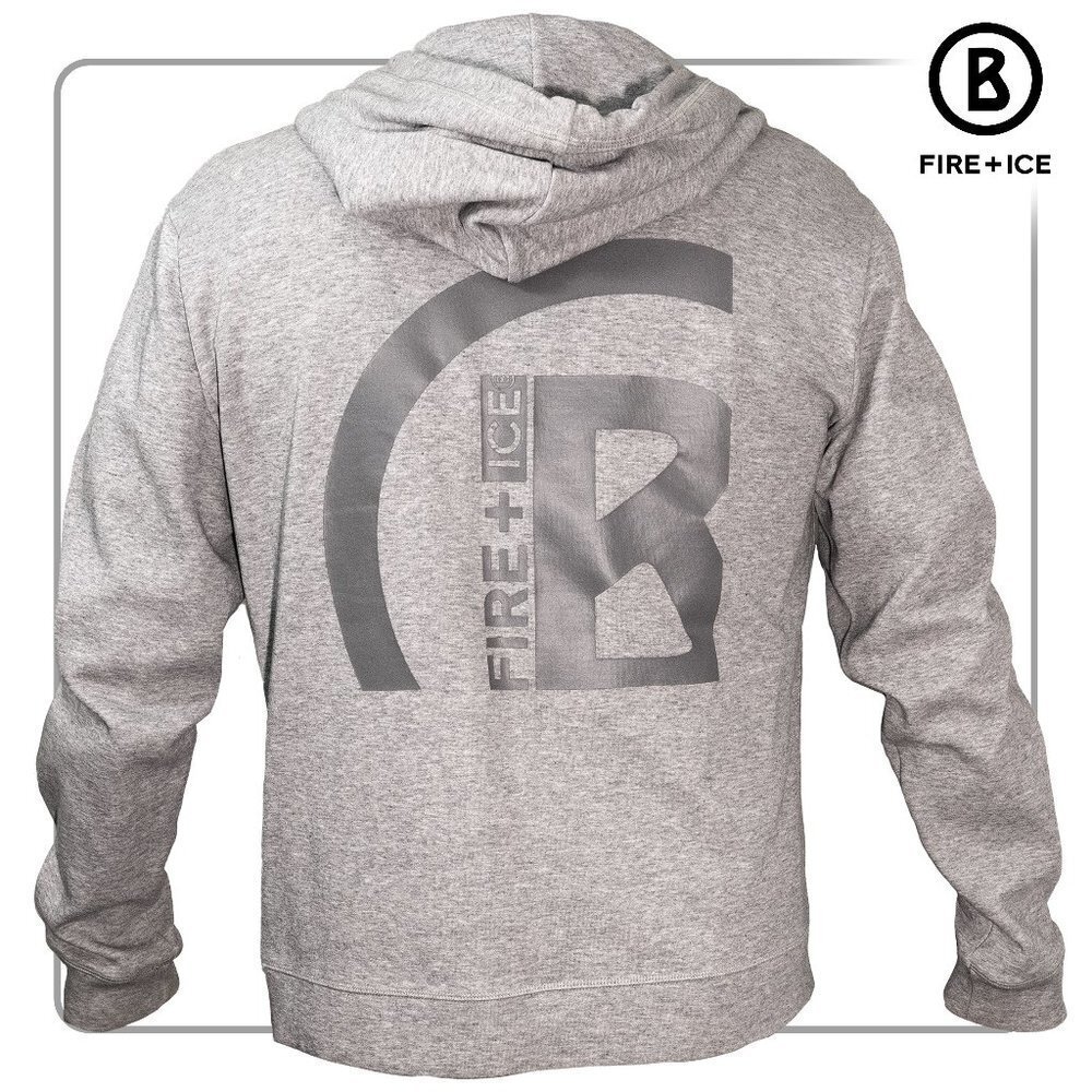 Bogner Fire and Ice Men's Gray Zip Hoodie (size L)